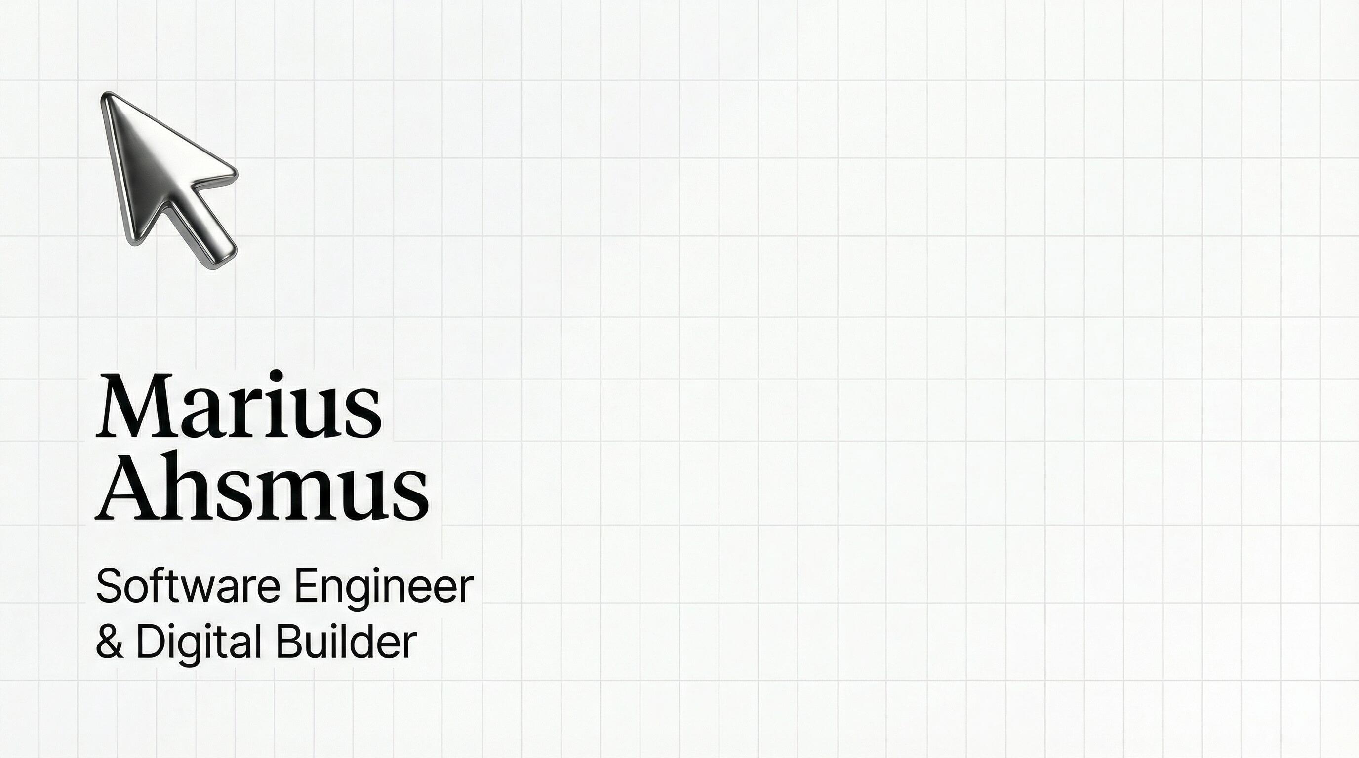 Marius Ahsmus | Software Engineer